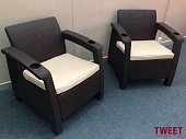 Кресло TWEET Single Seat искусственный ротанг (цвет - венге)