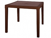 Стол обеденный квадратный FIJI Quatro Table, коричневый